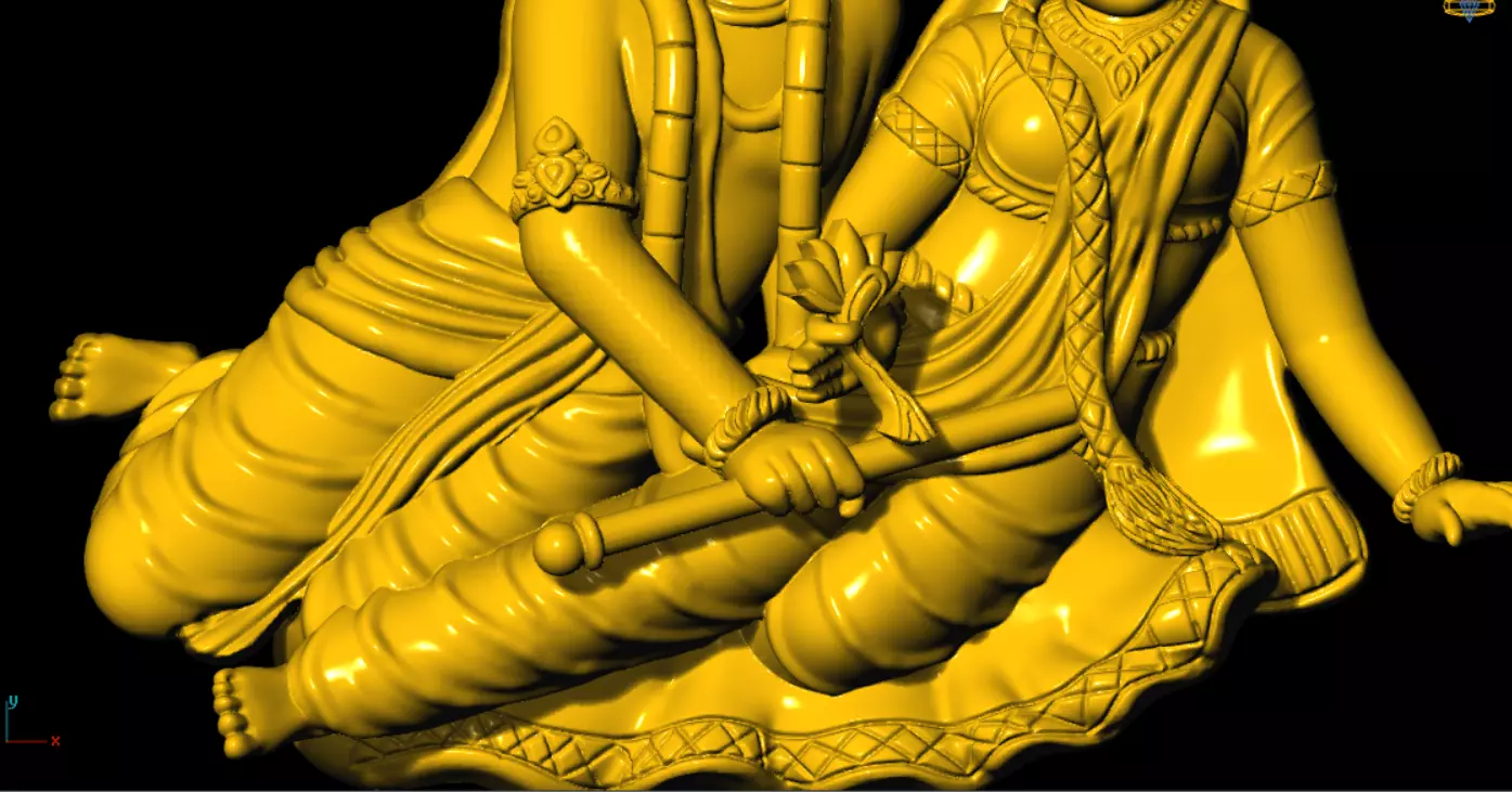 radha krishna 3d printed model 3D print model_7