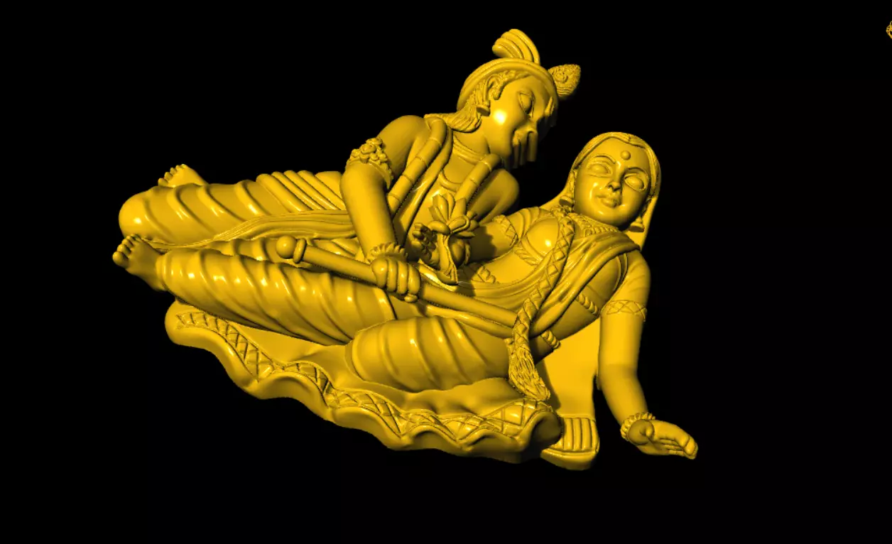 radha krishna 3d printed model 3D print model_1