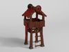 Low Poly Stylized Wood Tower Lookout  Game Ready Asset Low-poly 3D model_1