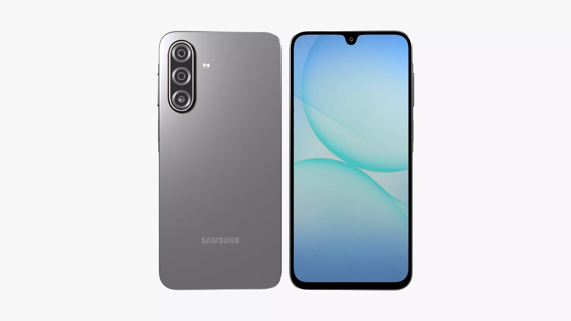 Samsung Galaxy A17 Gray Low-poly 3D model_1