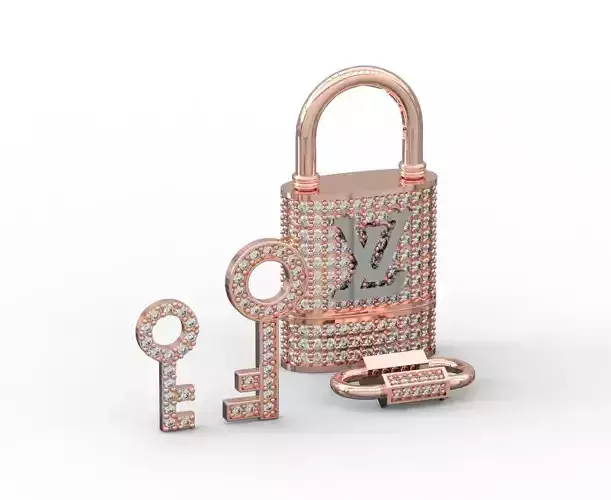 louis vouittion kilit kolye zincir