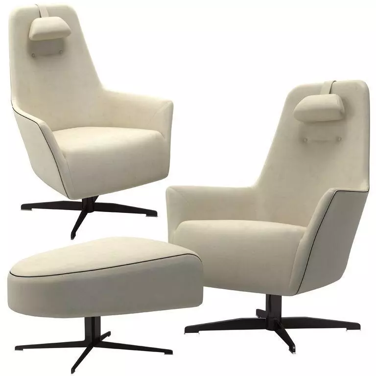 Armchair Girevole Valentina 3D model