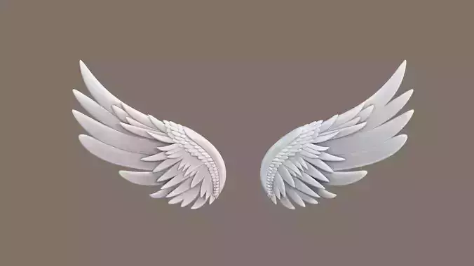 Stylized Angel Wings Rigged