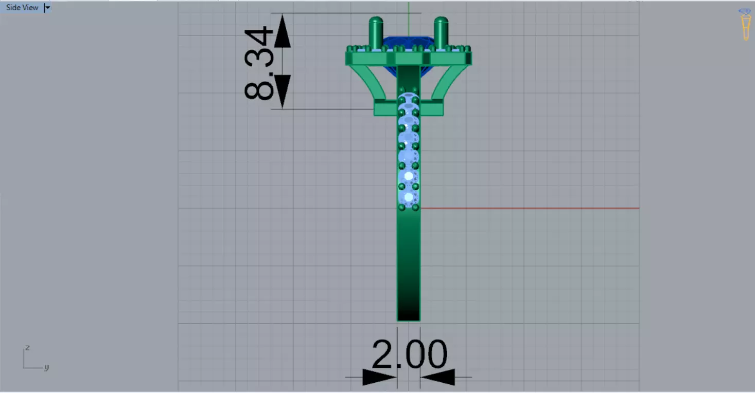 Luxury Yellow Gold Engagement Ring with Square Halo Model sr0091 3D print model_13