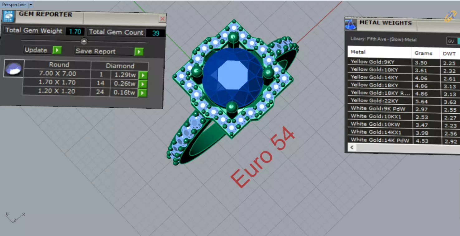 Luxury Yellow Gold Engagement Ring with Square Halo Model sr0091 3D print model_8