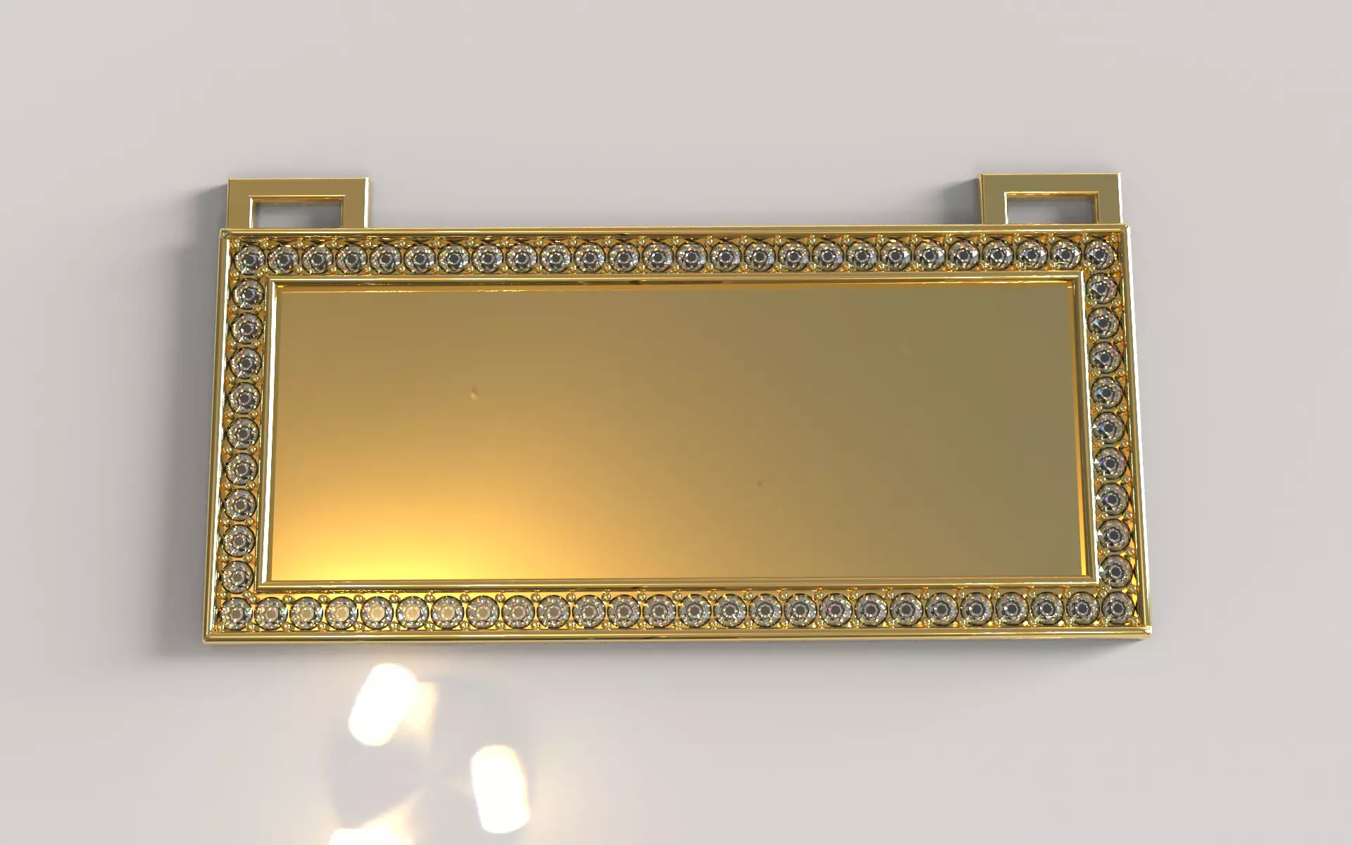 Luxury Diamond Picture Frame Pendant 3D print model