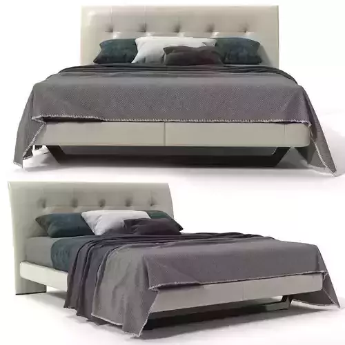 Bed AURORA DUE by Poltrona Frau