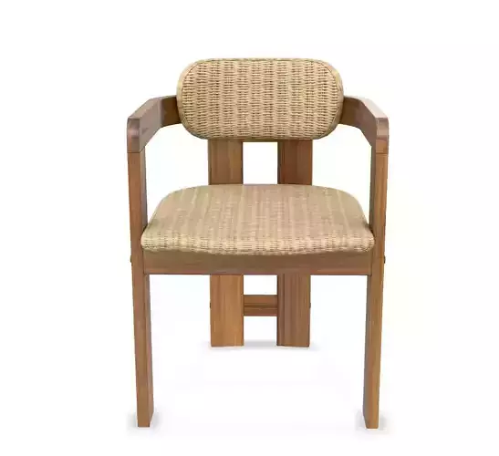 garden chair Low-poly 3D model