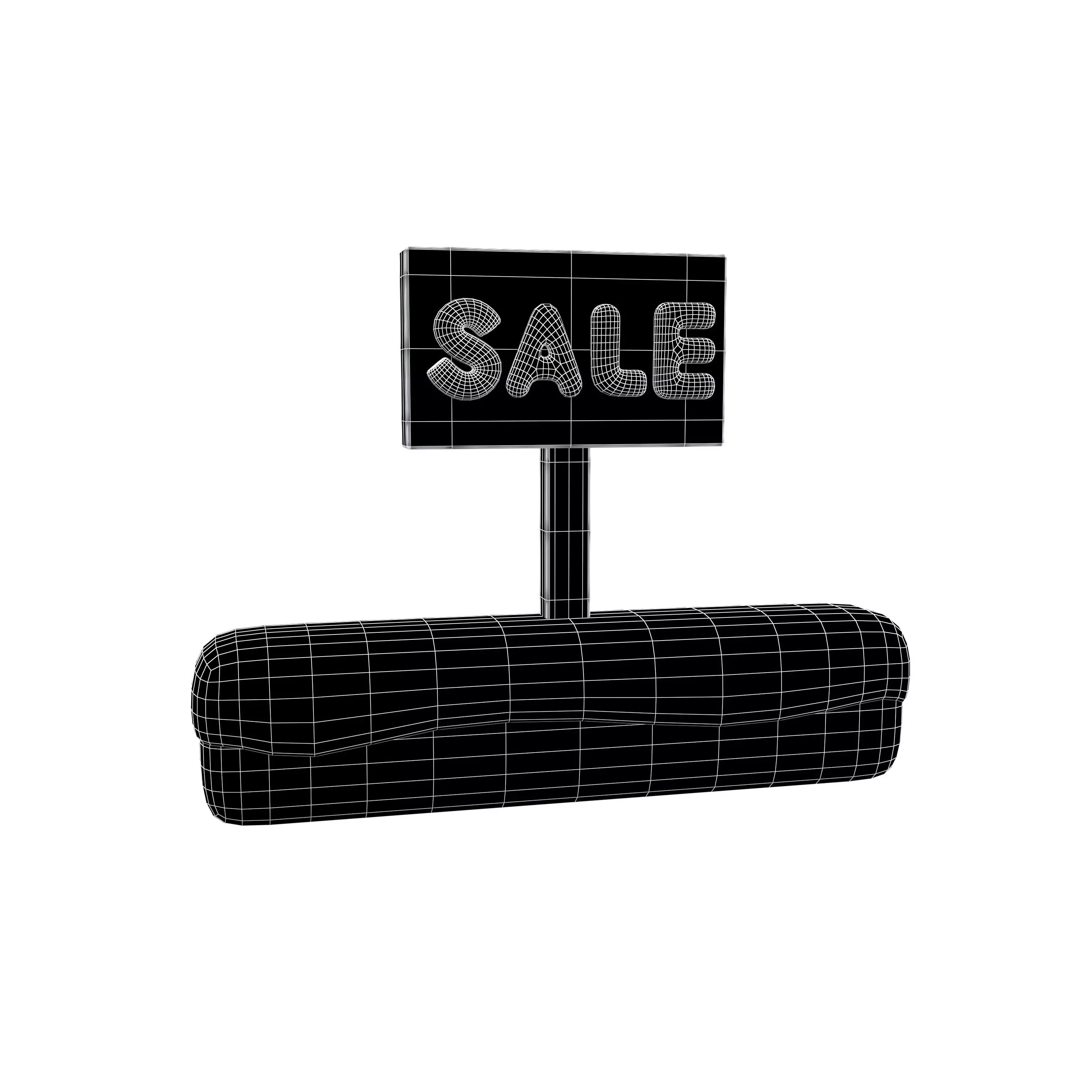 Land Sale Icon v1 001 Low-poly 3D model_4