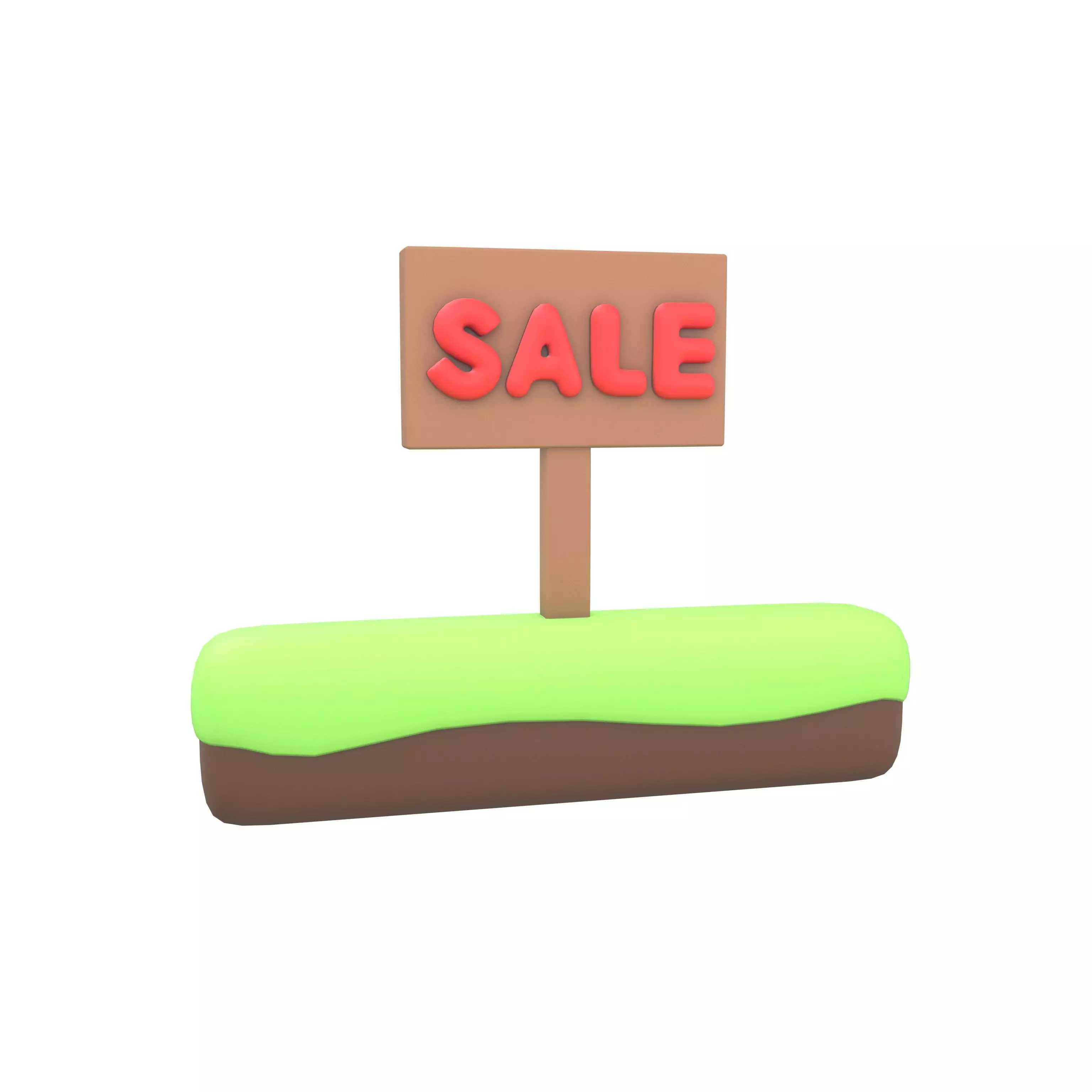 Land Sale Icon v1 001 Low-poly 3D model_0