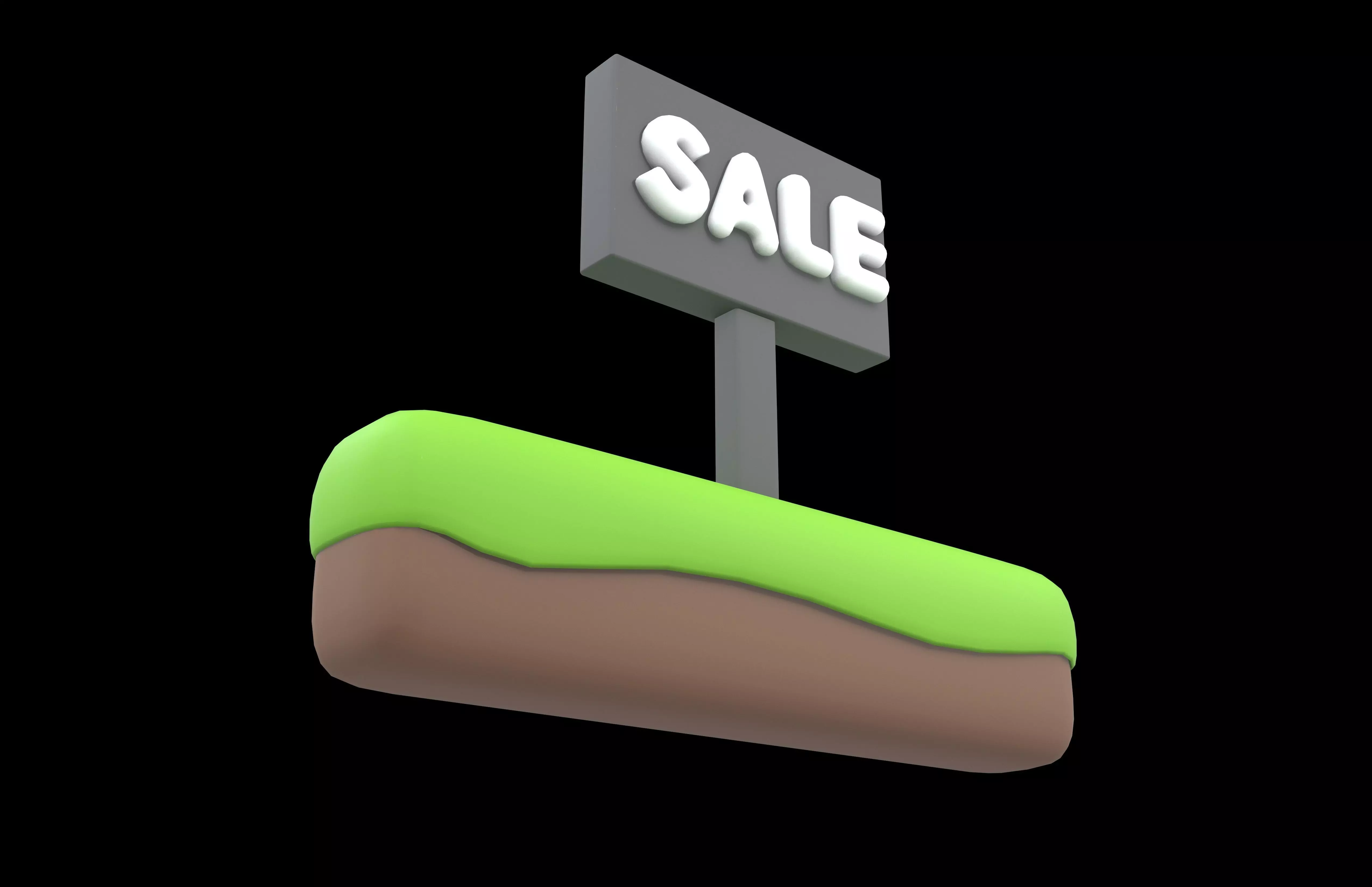 Land Sale Icon v1 003 Low-poly 3D model_3