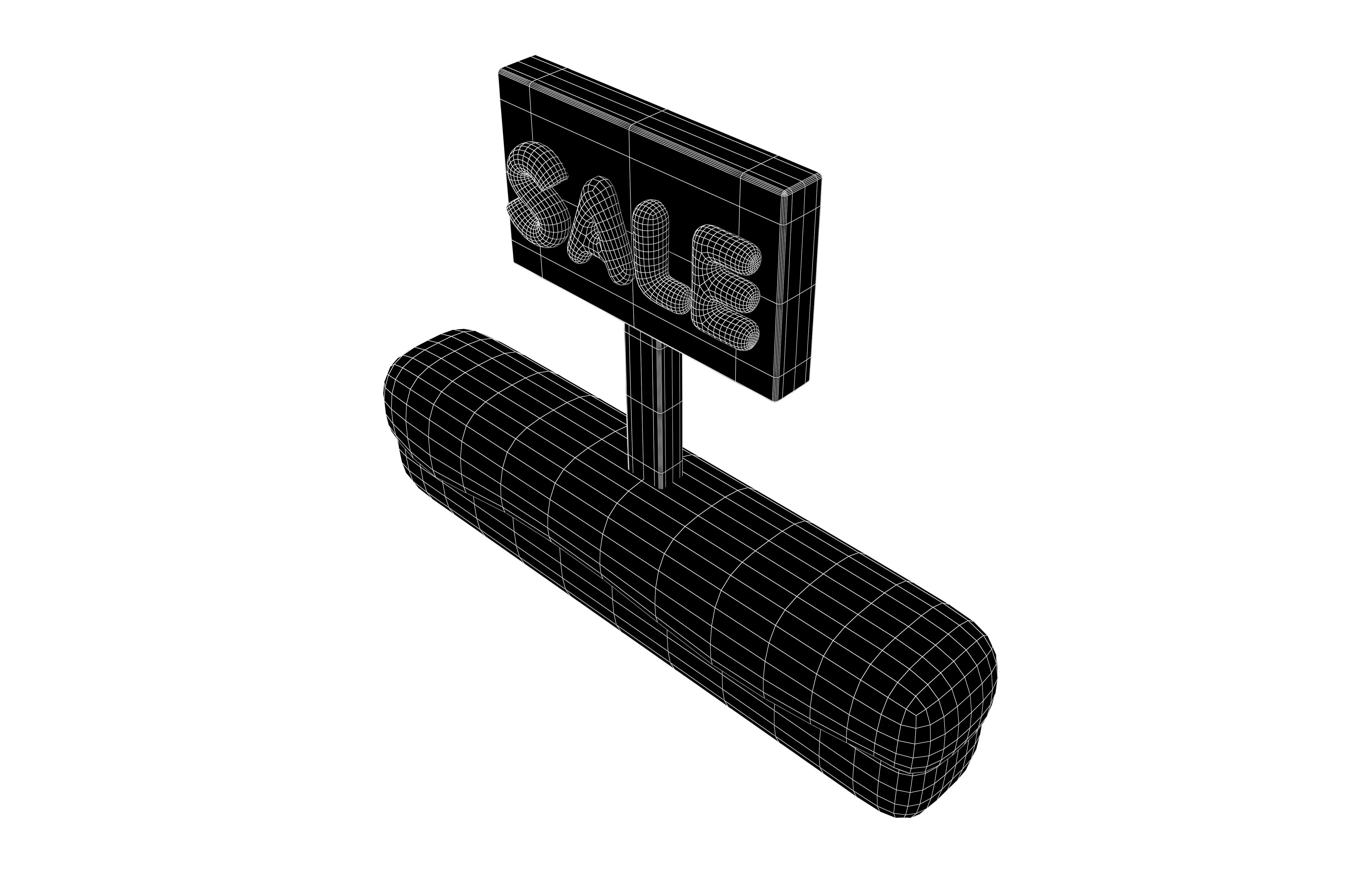 Land Sale Icon v1 003 Low-poly 3D model_6