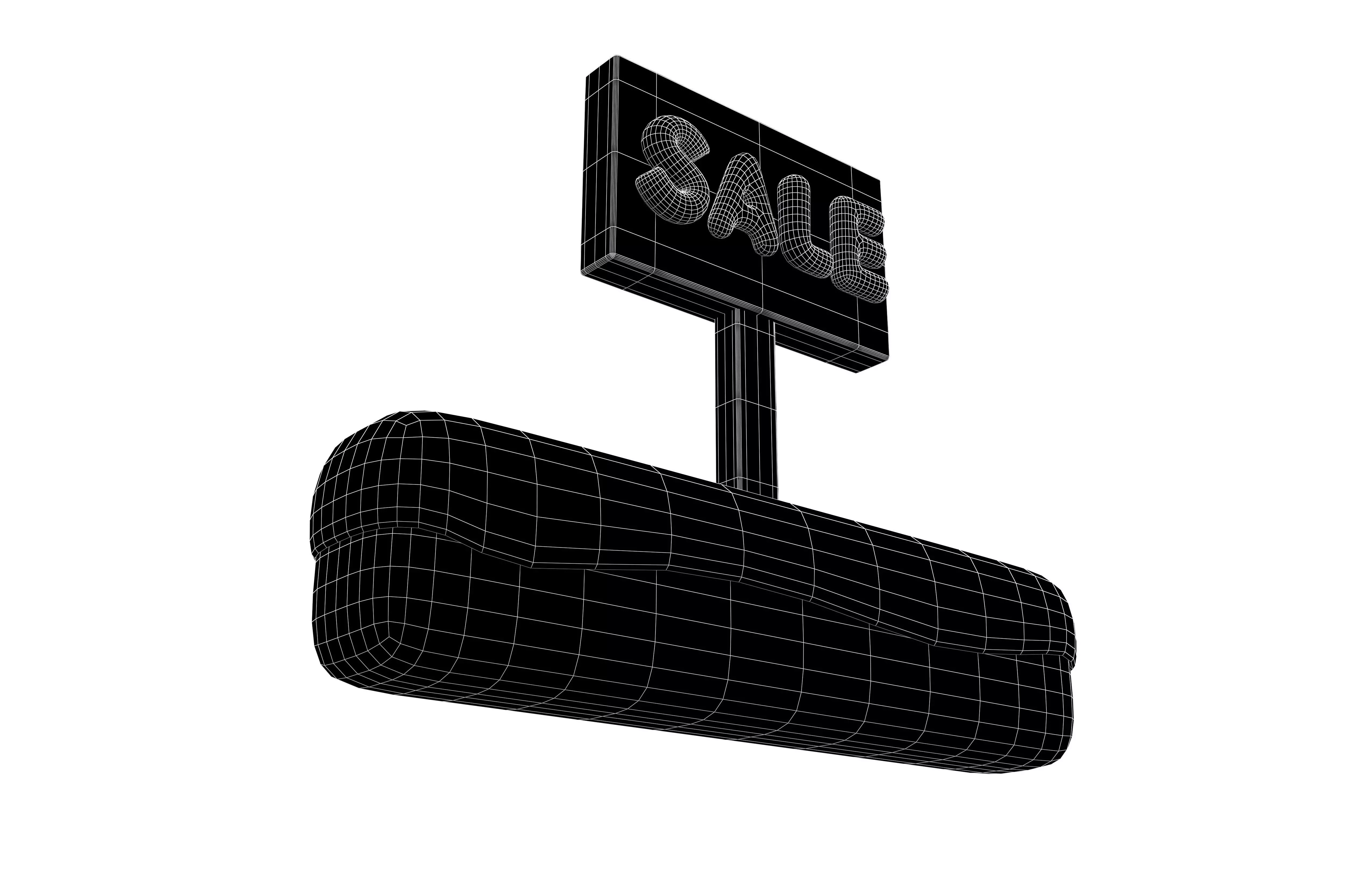 Land Sale Icon v1 003 Low-poly 3D model_7