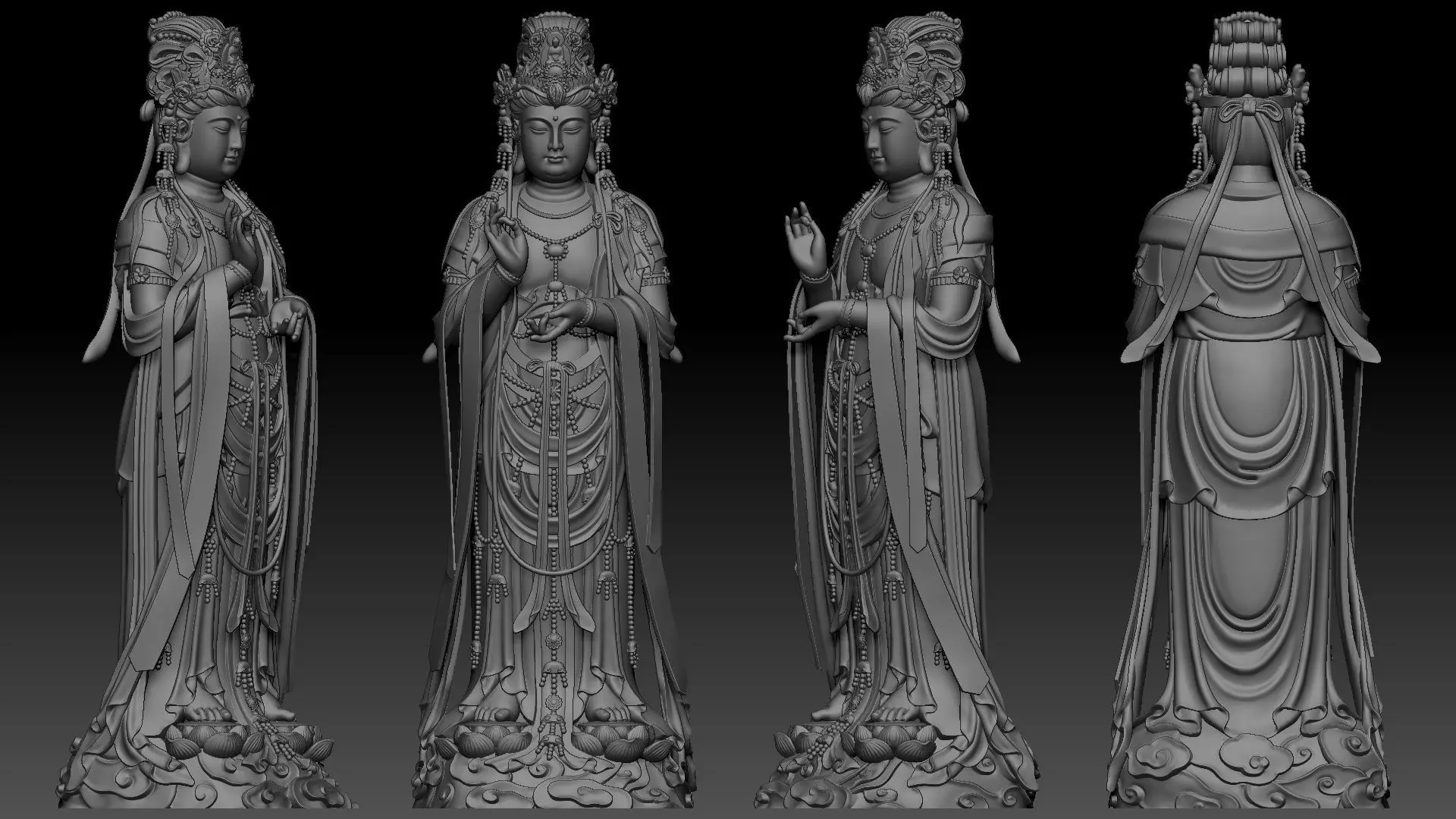 Guanyin 3D print model_12