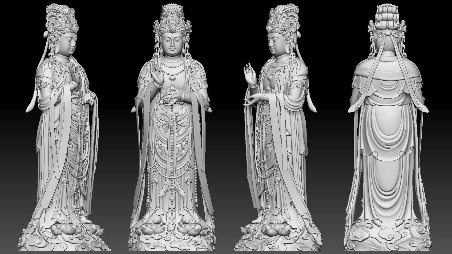 Guanyin 3D print model_14
