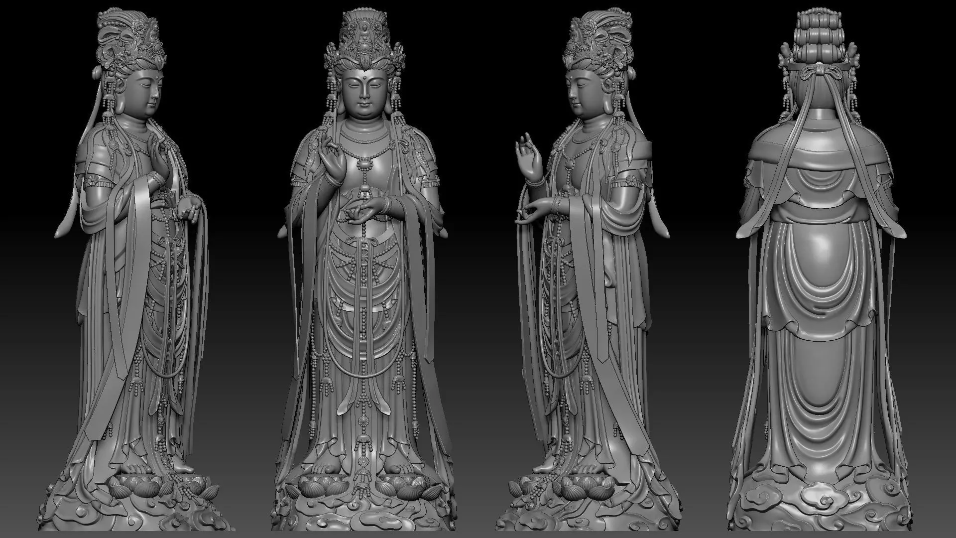 Guanyin 3D print model_11