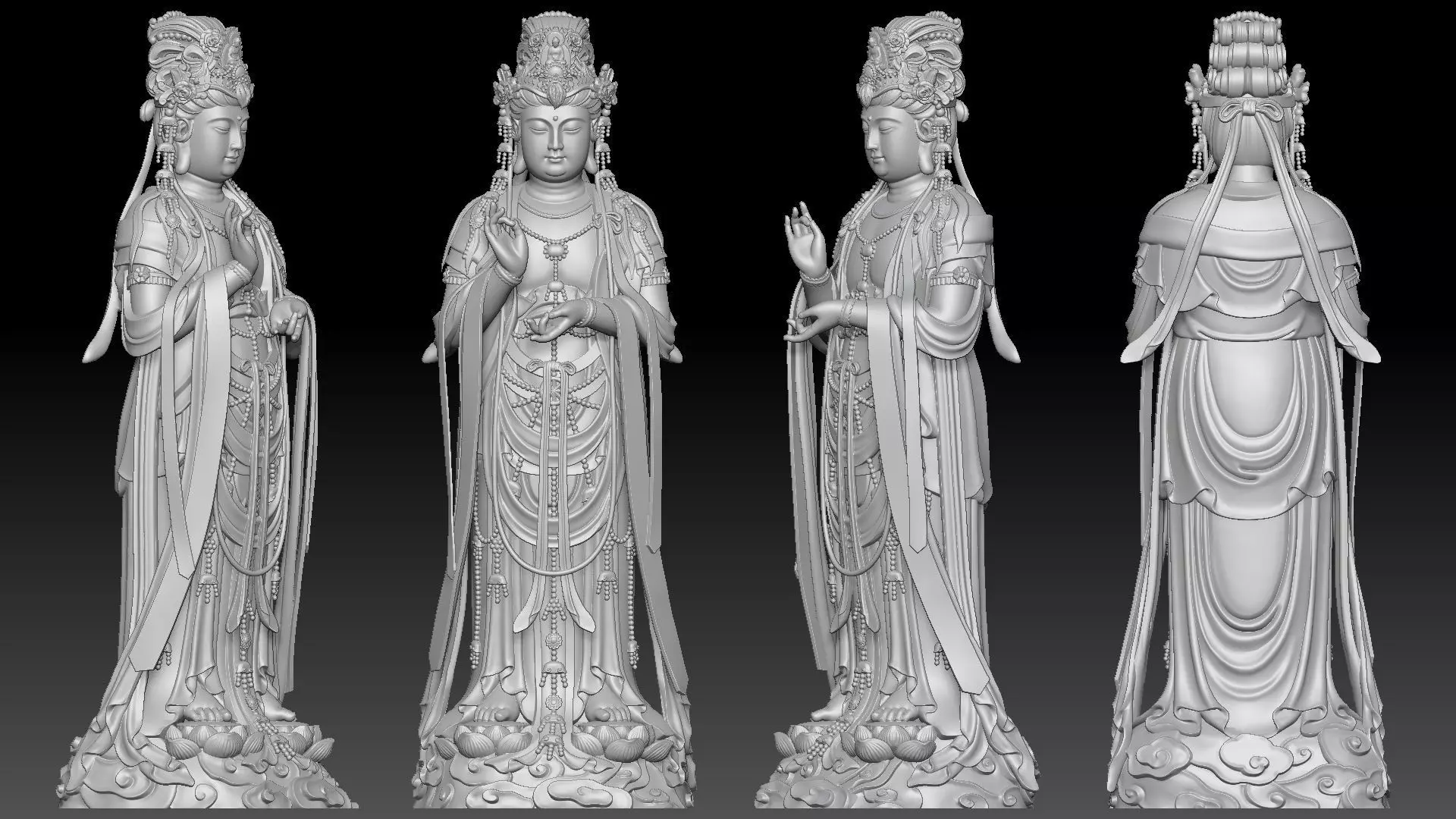 Guanyin 3D print model_3