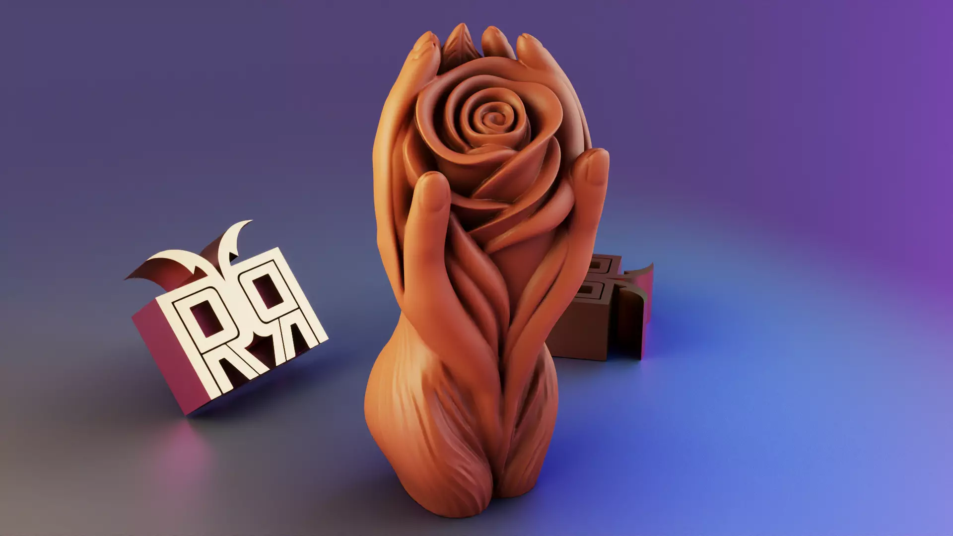 Flower Body Candle 3D print model_4