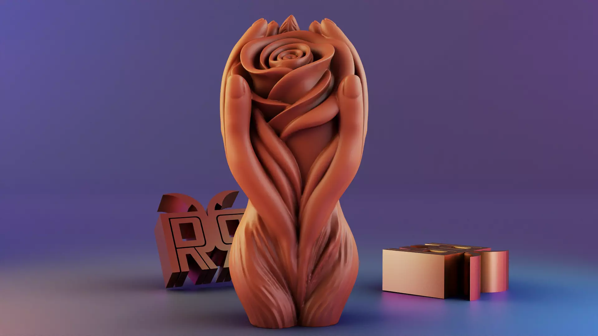 Flower Body Candle 3D print model_2