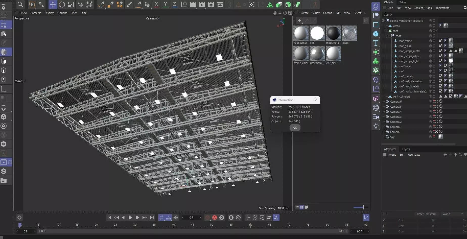 Ceiling Ventilation Pipes 15 3D model_15