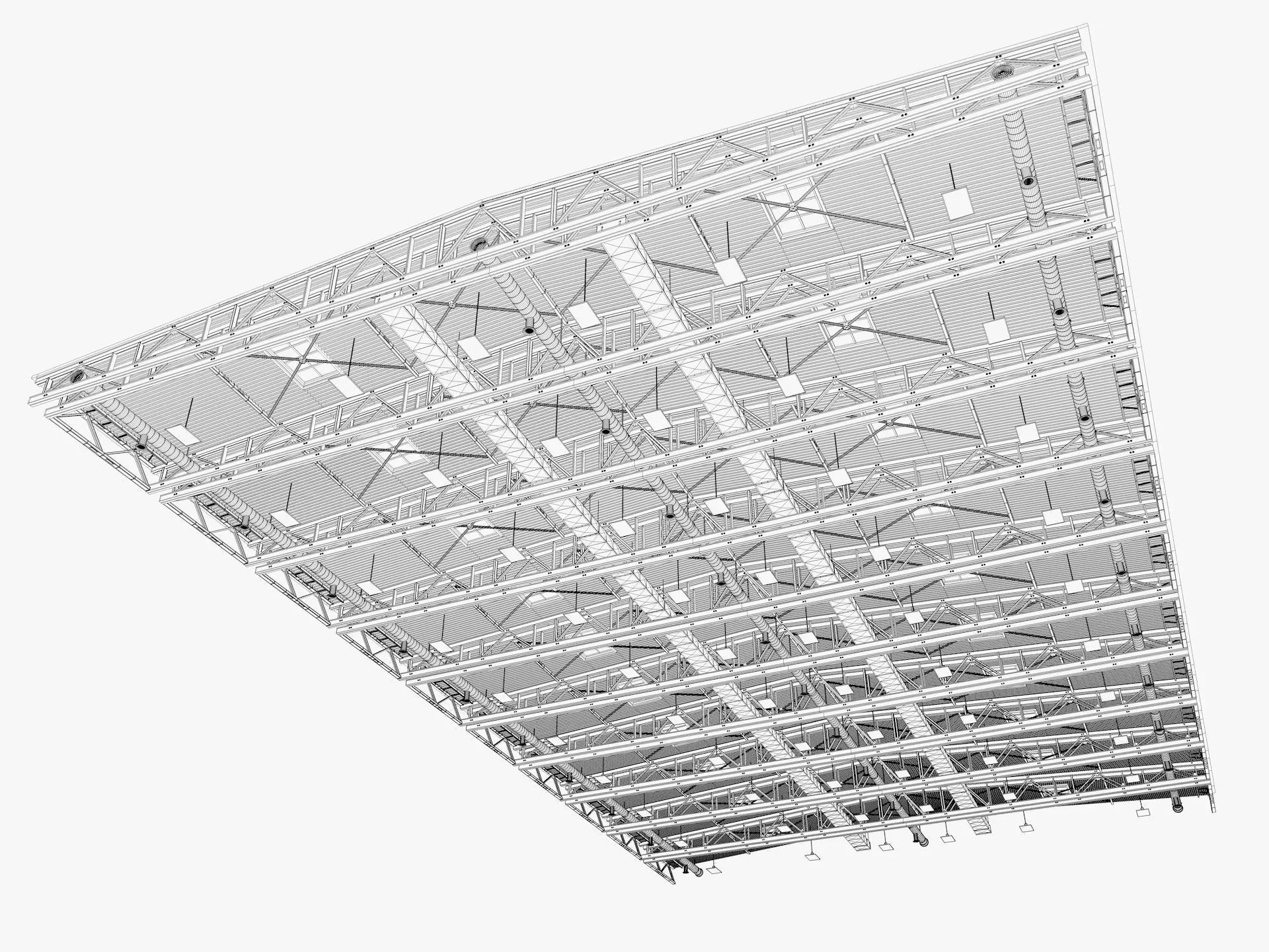 Ceiling Ventilation Pipes 15 3D model_7