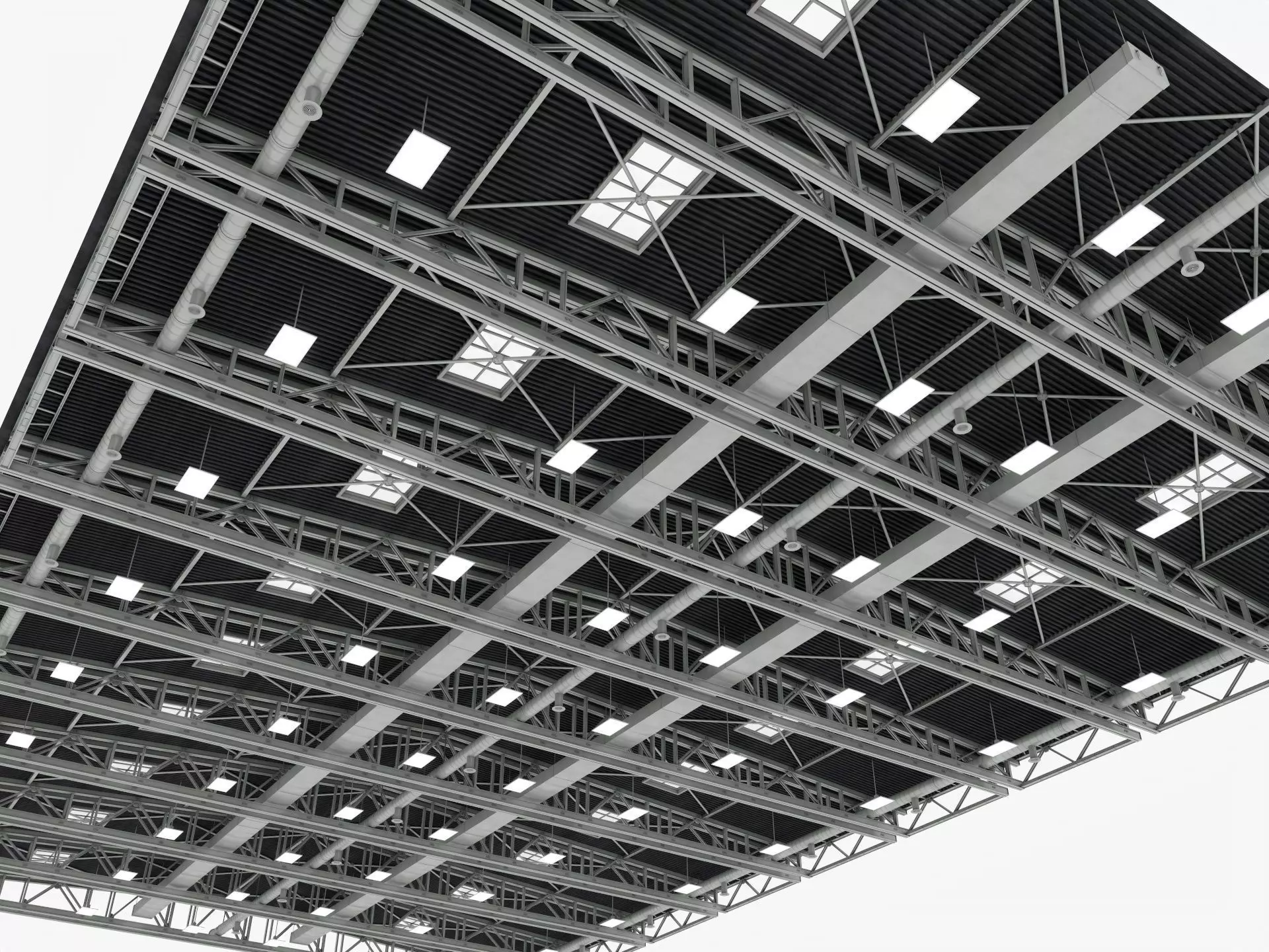 Ceiling Ventilation Pipes 15 3D model_4