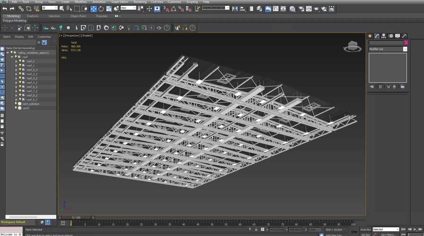 Ceiling Ventilation Pipes 15 3D model_16
