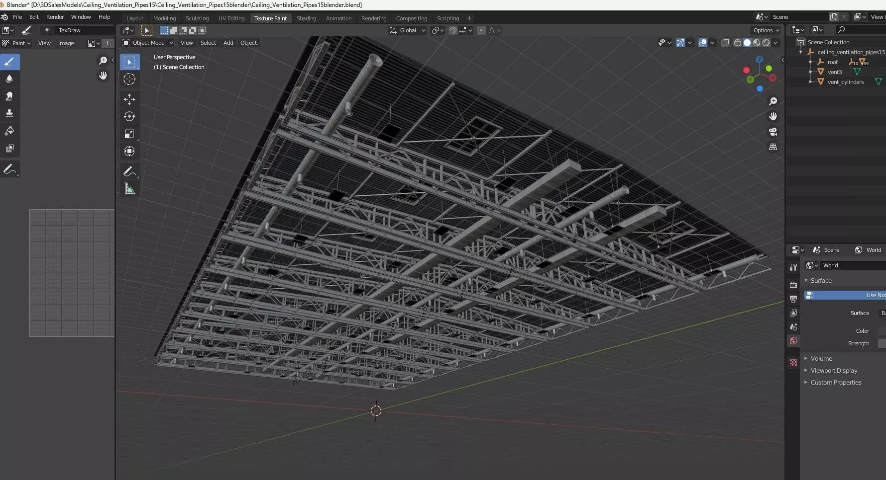 Ceiling Ventilation Pipes 15 3D model_14