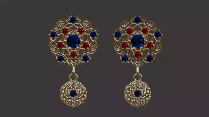 3D Printable Earrings Designs - Fashion Earring-22