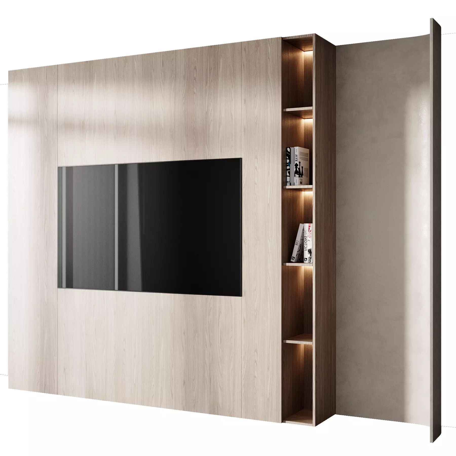 tv wall set 13 Free 3D model