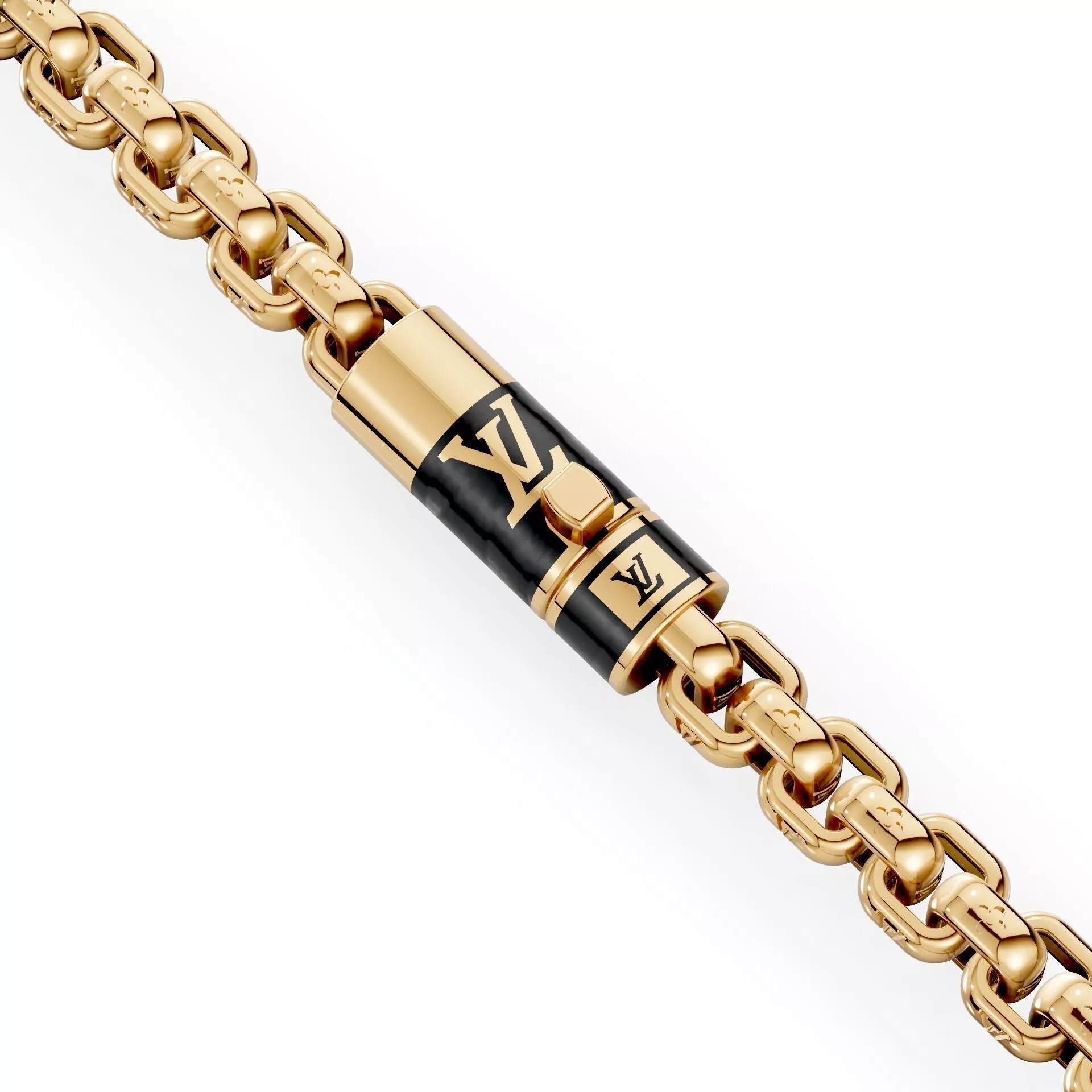 louis vuitton kilitli zincir kolye bileklik 3D print model