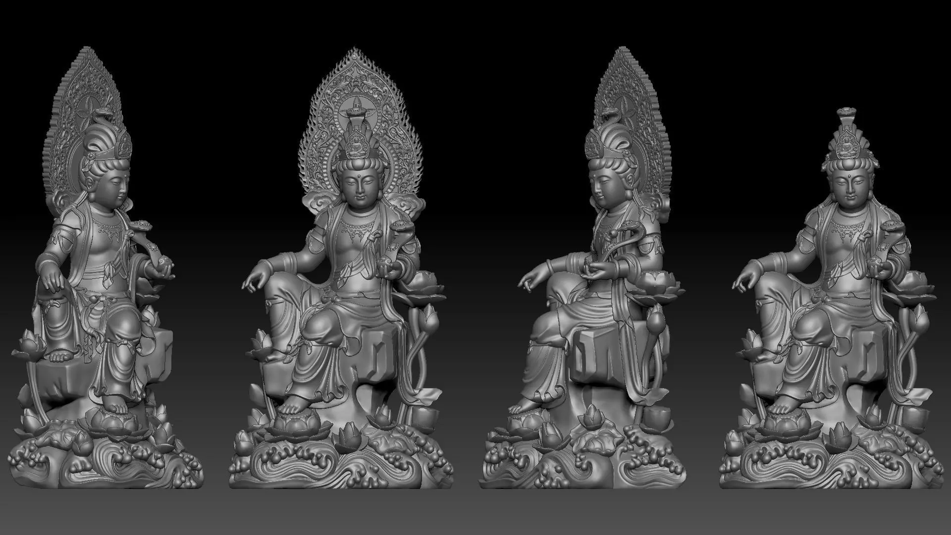 Bodhisattva Avalokiteshvara 3D print model_4