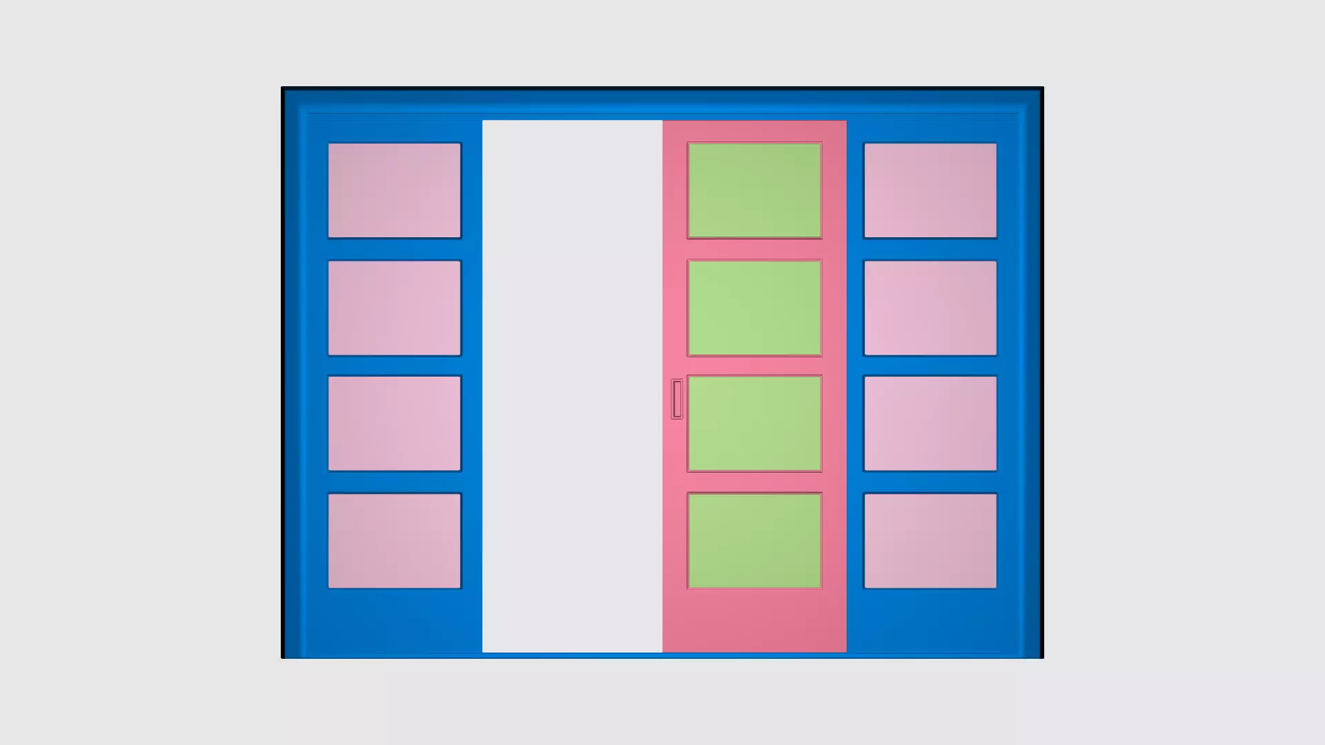 Sliding doubledoor 04 3D model_4