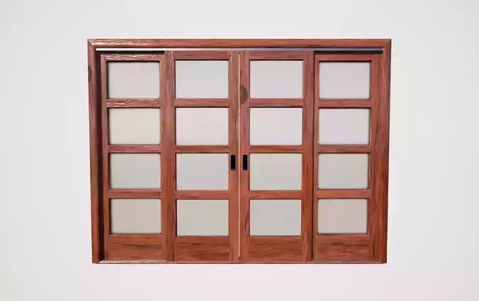 Sliding doubledoor 04 3D model