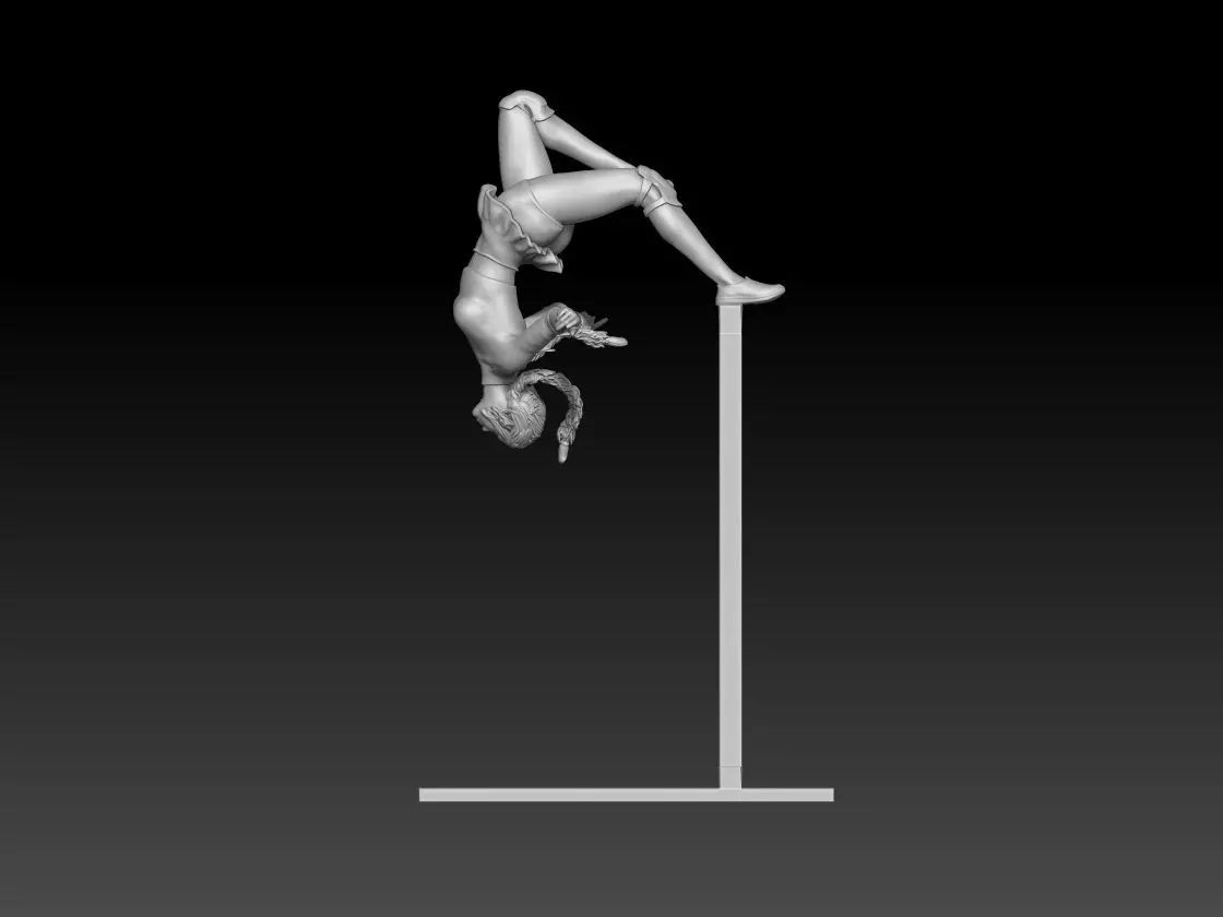 best pose parkour girl 3 3D print model_1