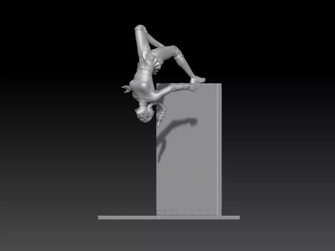best pose parkour girl 3 3D print model_0