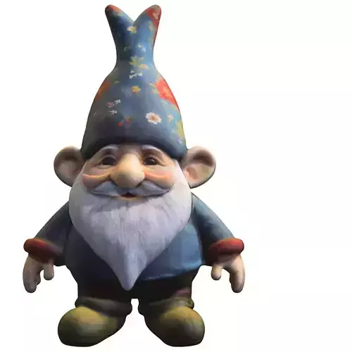 Garden Gnome Low-poly 3D model