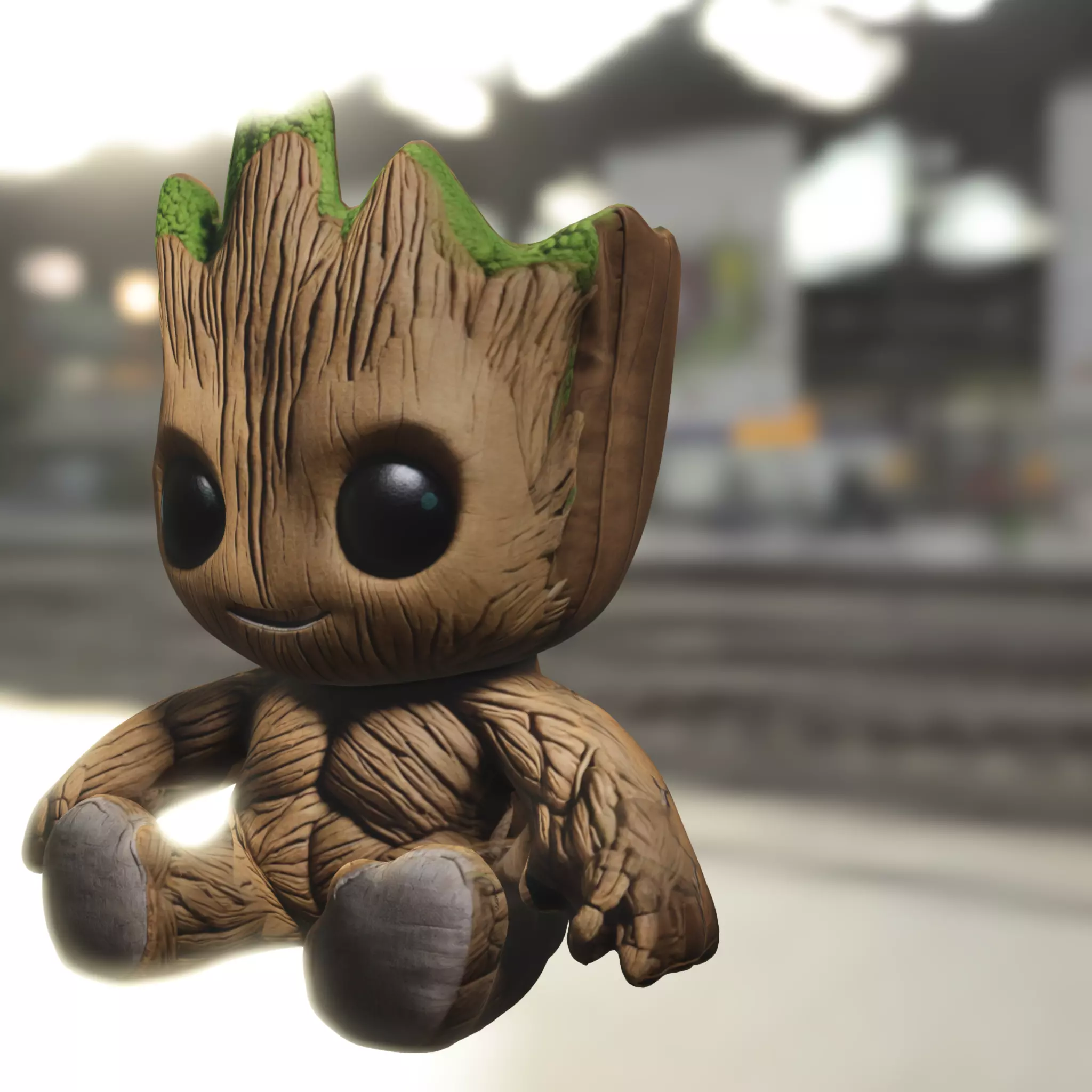 Baby Groot Low-poly 3D model_0