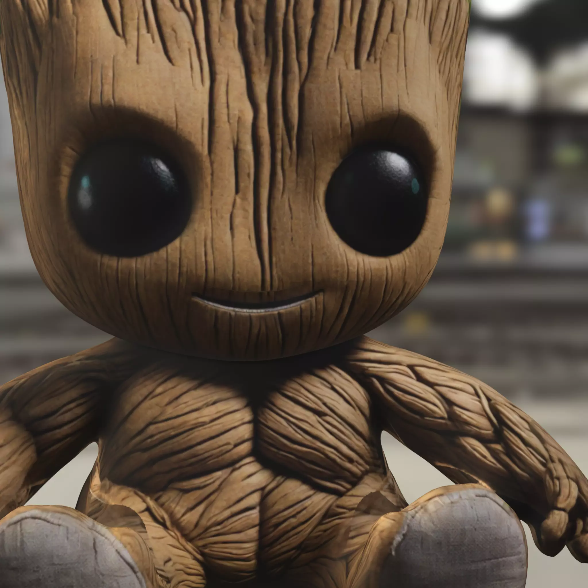 Baby Groot Low-poly 3D model_3