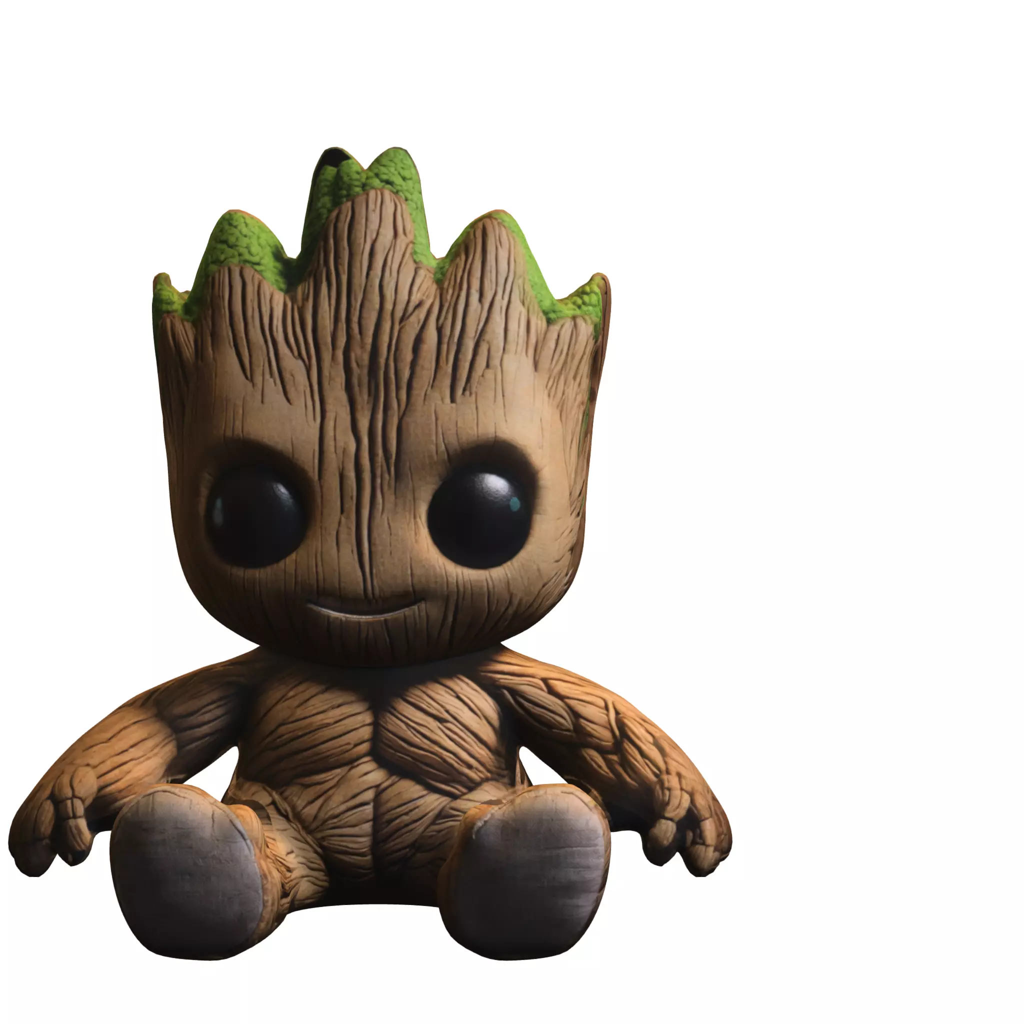 Baby Groot Low-poly 3D model_4
