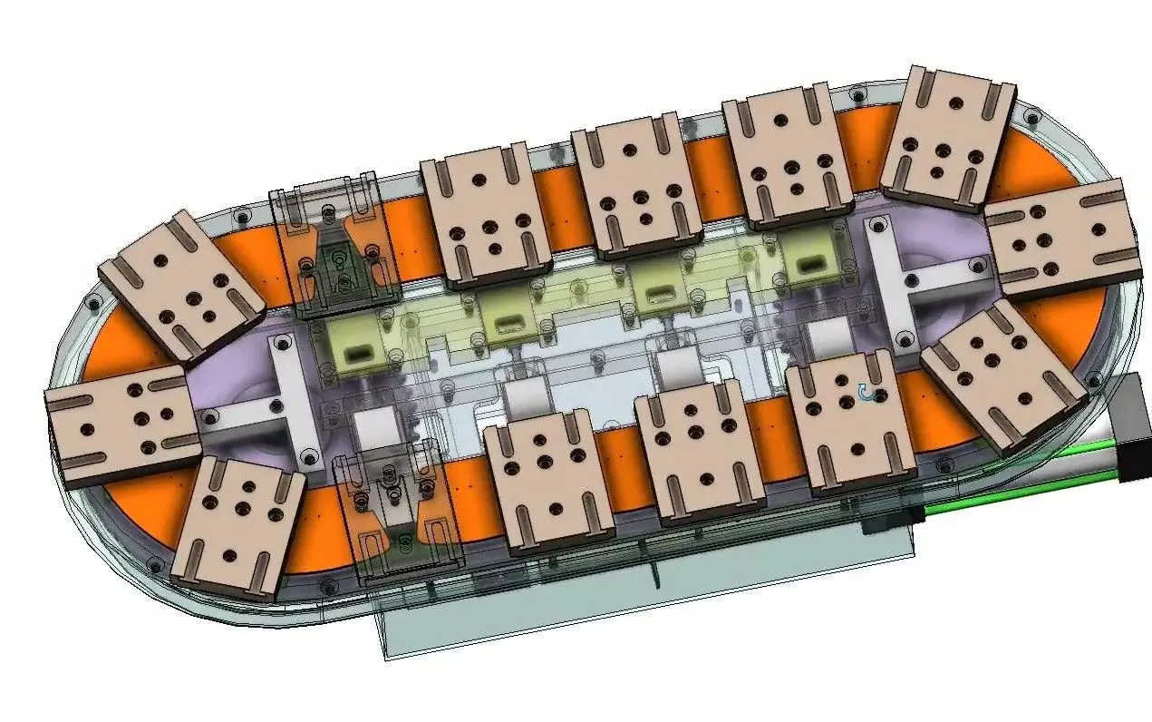 ARC Curved Linear Guide - Circular Conveyor Line Track System 3D model_1