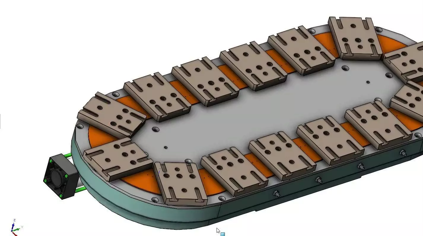 ARC Curved Linear Guide - Circular Conveyor Line Track System 3D model_3