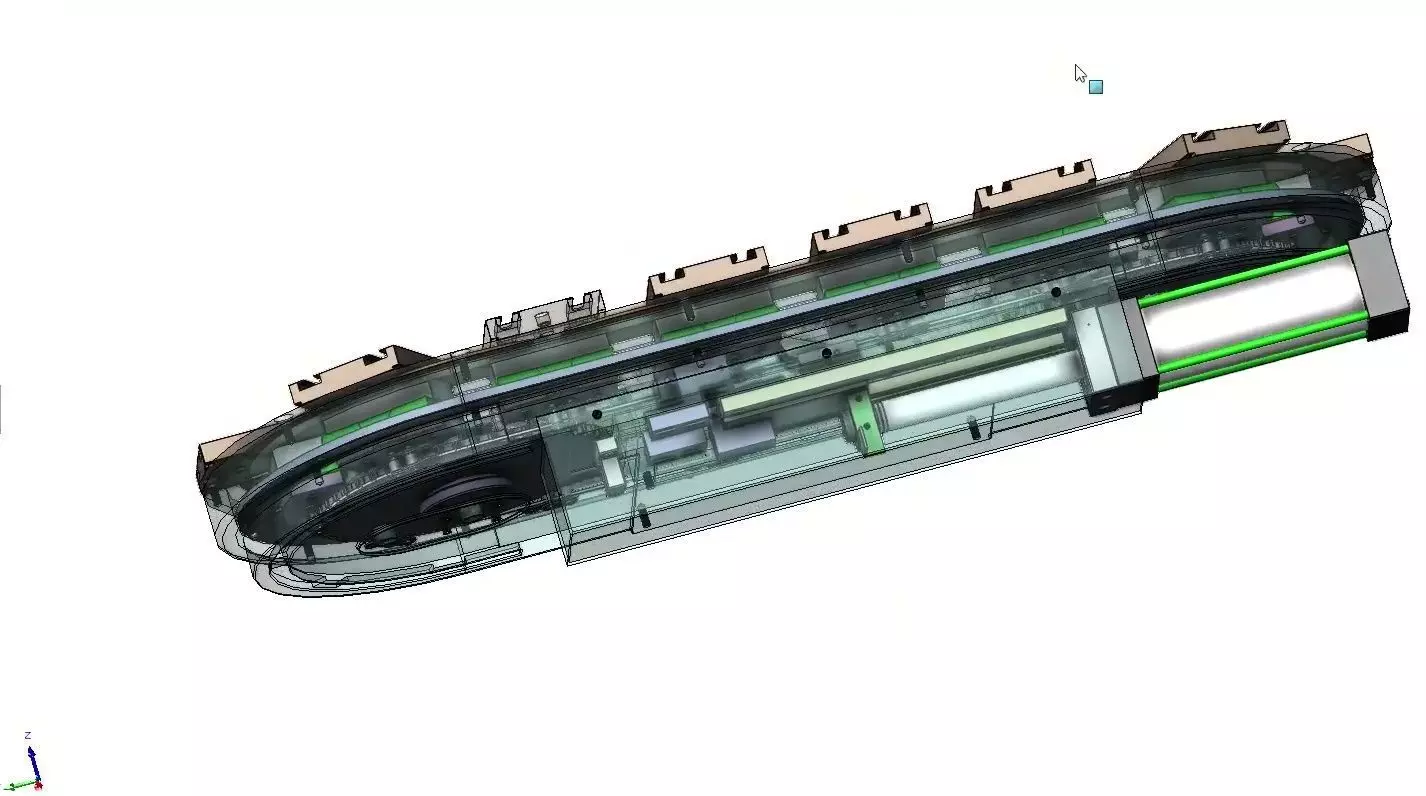 ARC Curved Linear Guide - Circular Conveyor Line Track System 3D model_18