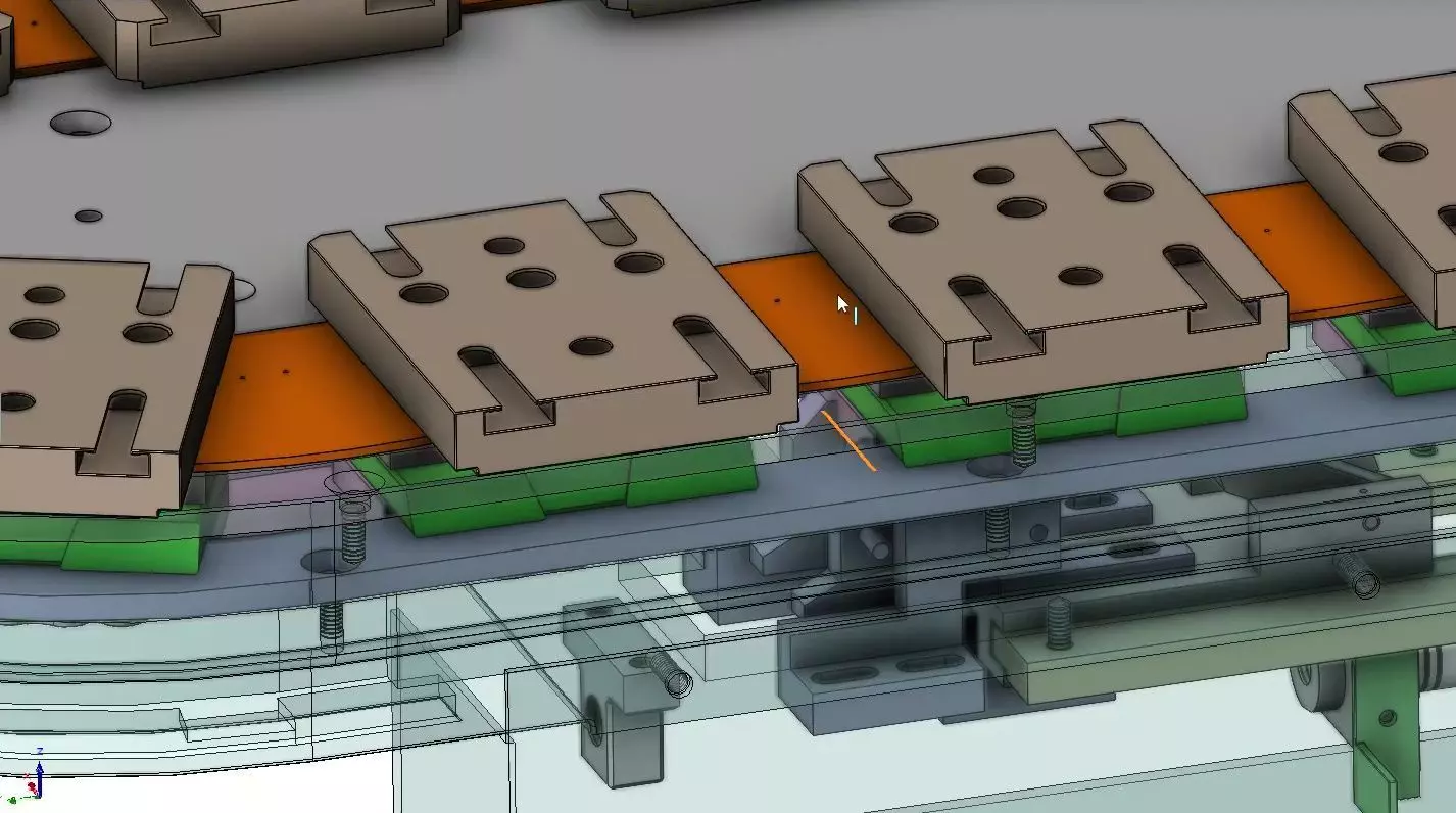 ARC Curved Linear Guide - Circular Conveyor Line Track System 3D model_9