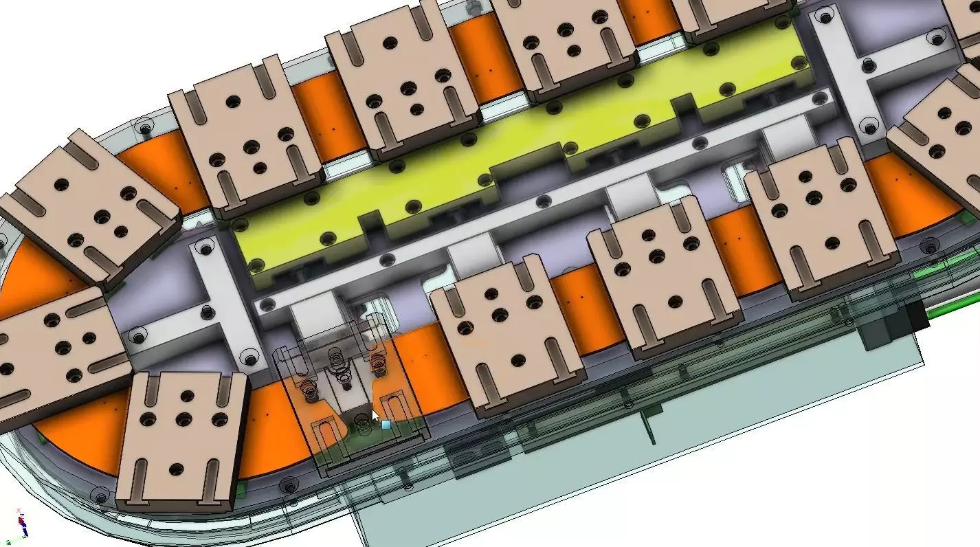ARC Curved Linear Guide - Circular Conveyor Line Track System 3D model_11
