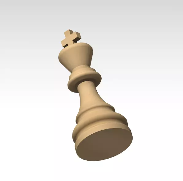 Chess King Piece CAD Model  3D print model_4