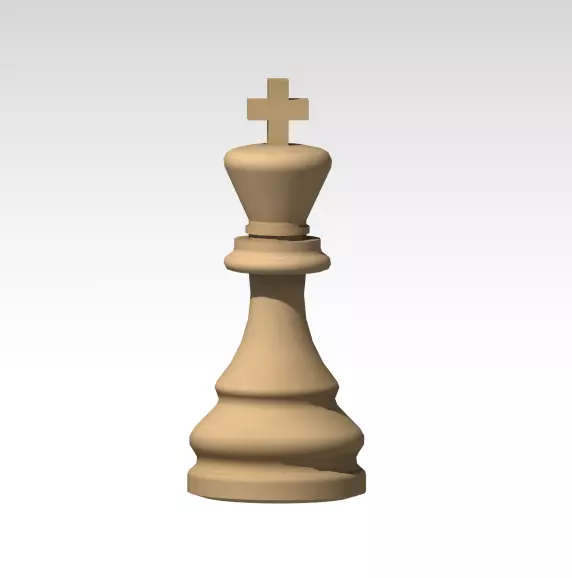Chess King Piece CAD Model  3D print model_1
