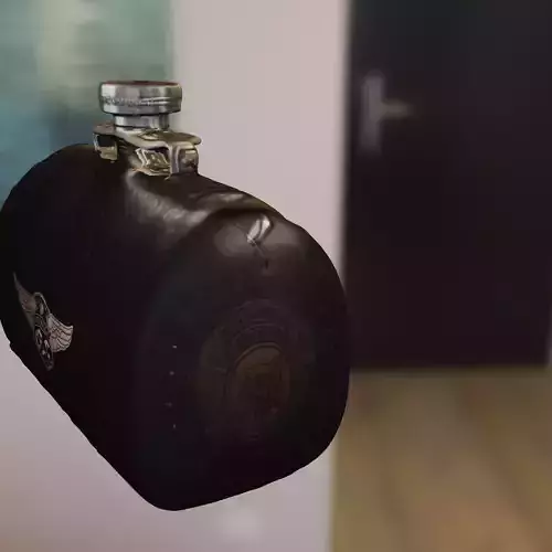 Leather and Metal Flask