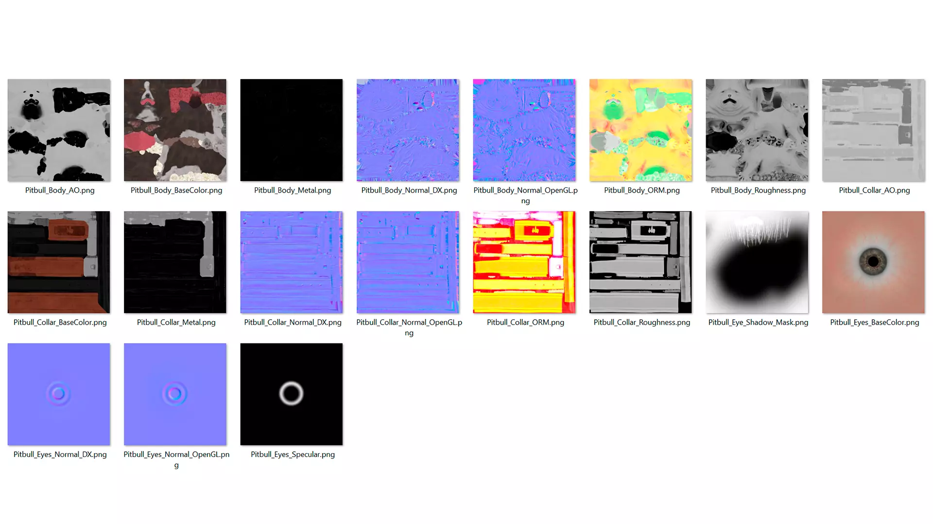 Pitbull Low-poly 3D model_12