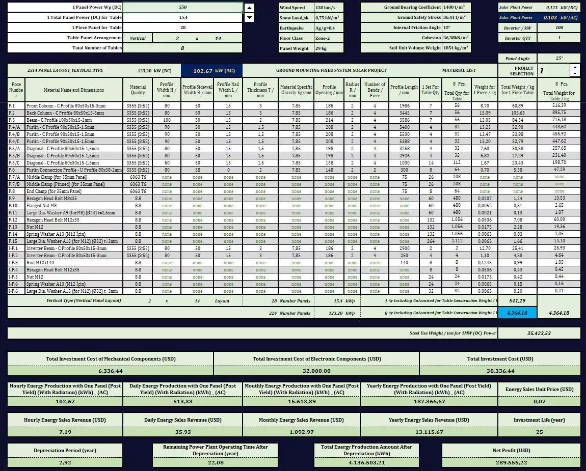 SOLAR PLANT Material List 3D model_17